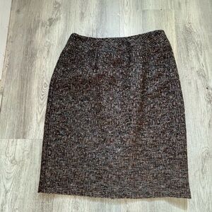 Coldwater Creek 6p Tweed Pencil Skirt metallic thread